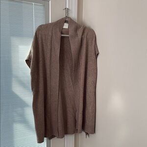 Cozy Tan Open Front Cardigan